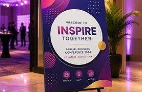 Foam board event branding