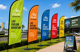 Outdoor promotional flags