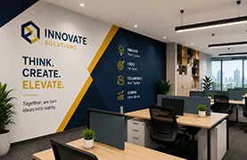 Workspace wall branding Dubai